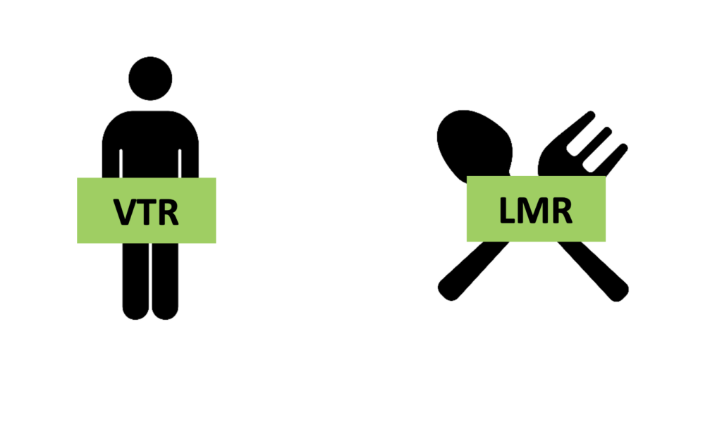 infographie présentant le terme de valeur toxicologique de référence sur l'image d'un homme et de limites maximales de résidus sur des couverts représentant l'alimentation - Agrandir l'image, fenêtre modale