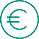pictogramme vert représentant un euro et un budget