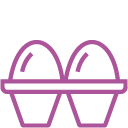 pictogramme violet représentant des oeufs - Agrandir l'image, fenêtre modale